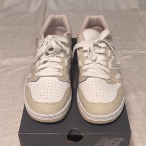 New Balance Cream and White Athletic Shoes